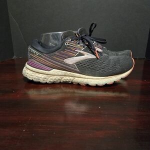Brooks Adrenaline GTS 19 Black Purple Womens Sz 10 B  1202841B080 Running Shoes